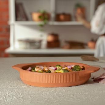 Brown Sienna Terracotta Baking Dish